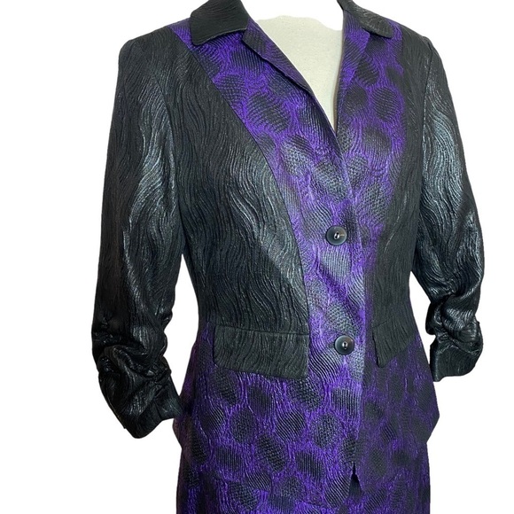 Doncaster Purple Black Skirt Suit - Picture 4 of 7